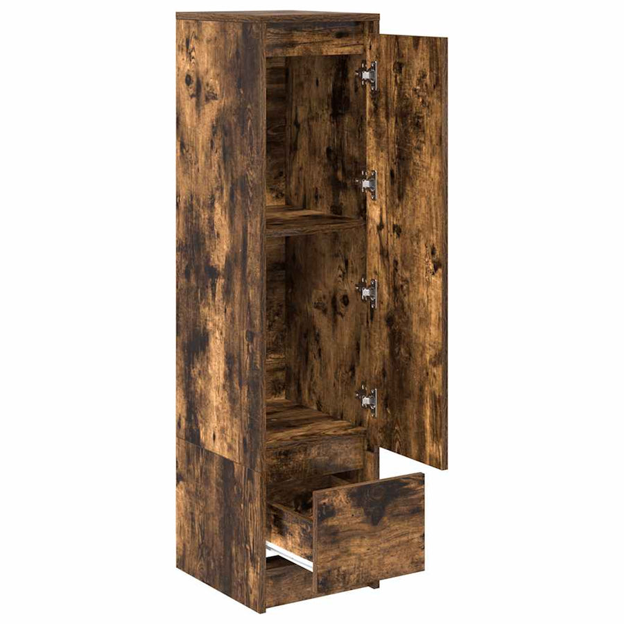 Highboard 29,5x34x119,5 cm spaanplaat gerookt eikenkleurig