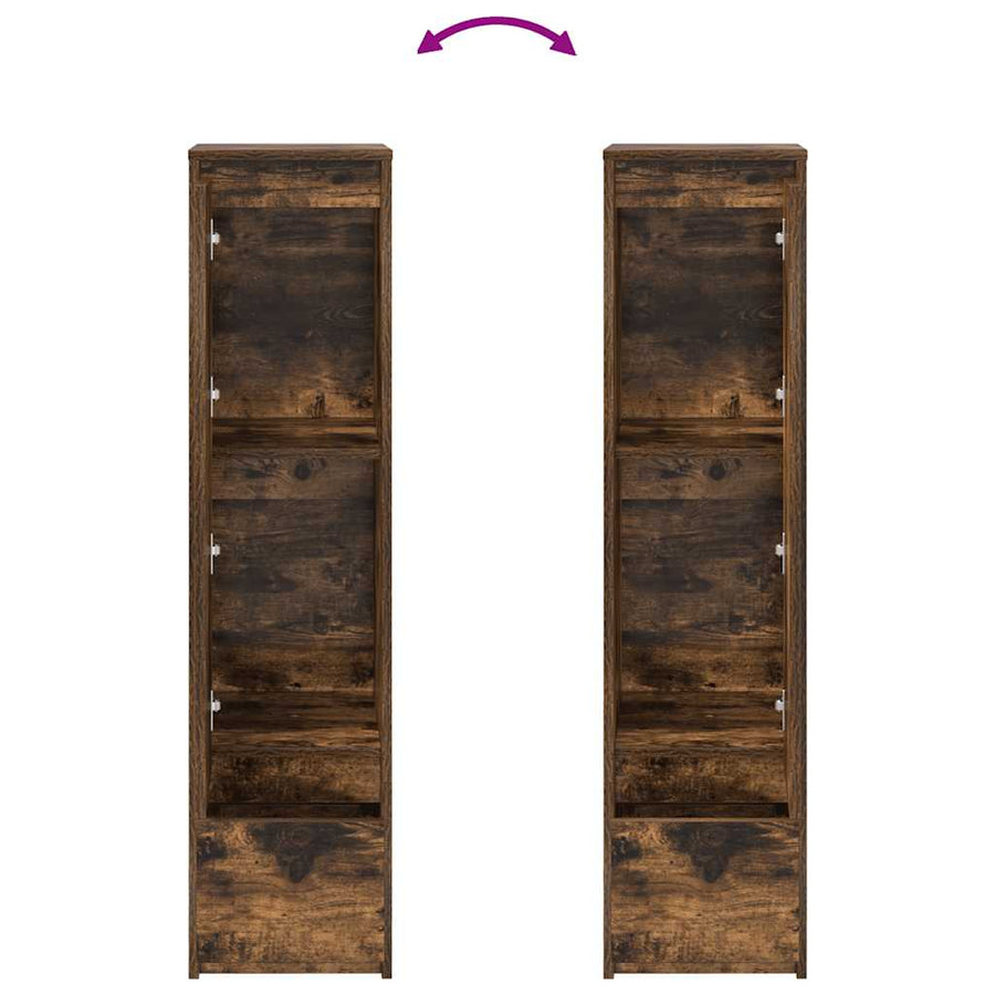Highboard 29,5x34x119,5 cm spaanplaat gerookt eikenkleurig