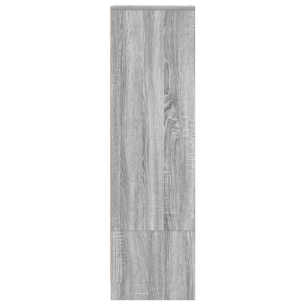 Highboard 29,5x34x119,5 cm spaanplaat grijs sonoma