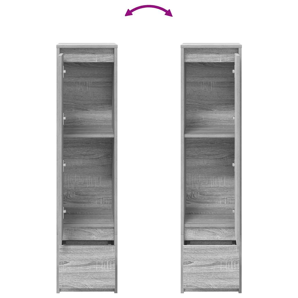 Highboard 29,5x34x119,5 cm spaanplaat grijs sonoma