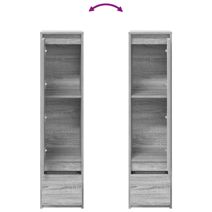Highboard 29,5x34x119,5 cm spaanplaat grijs sonoma
