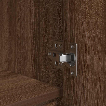 Hoge kast 29,5x34x119,5 cm spaanplaat bruin eikenkleurig
