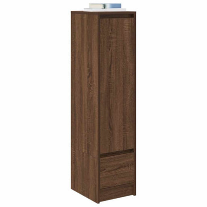 Hoge kast 29,5x34x119,5 cm spaanplaat bruin eikenkleurig