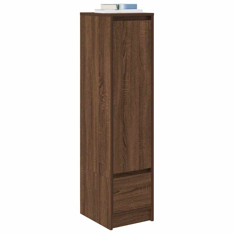 Hoge kast 29,5x34x119,5 cm spaanplaat bruin eikenkleurig