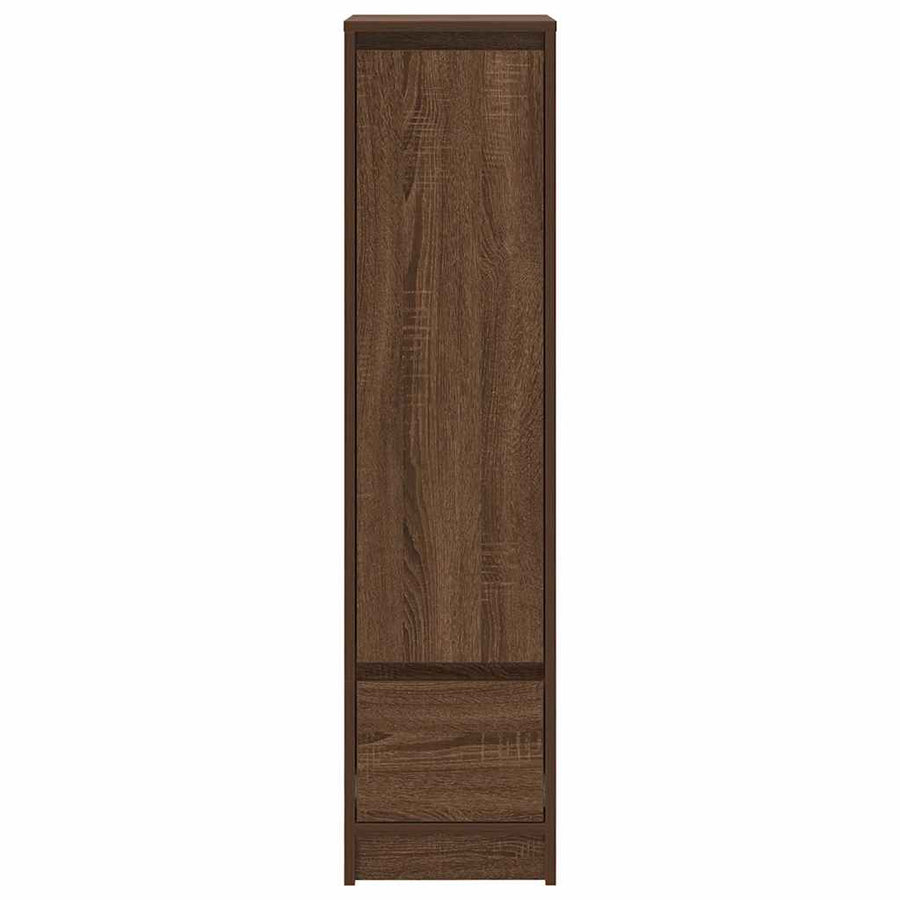 Hoge kast 29,5x34x119,5 cm spaanplaat bruin eikenkleurig