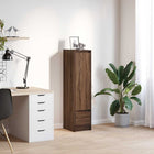 Tall cabinet 29.5x34x119.5 cm particleboard brown oak look