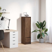 Hoge kast 29,5x34x119,5 cm spaanplaat bruin eiken