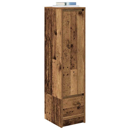 Hoge kast 29,5x34x119,5 cm bewerkt hout oud hout