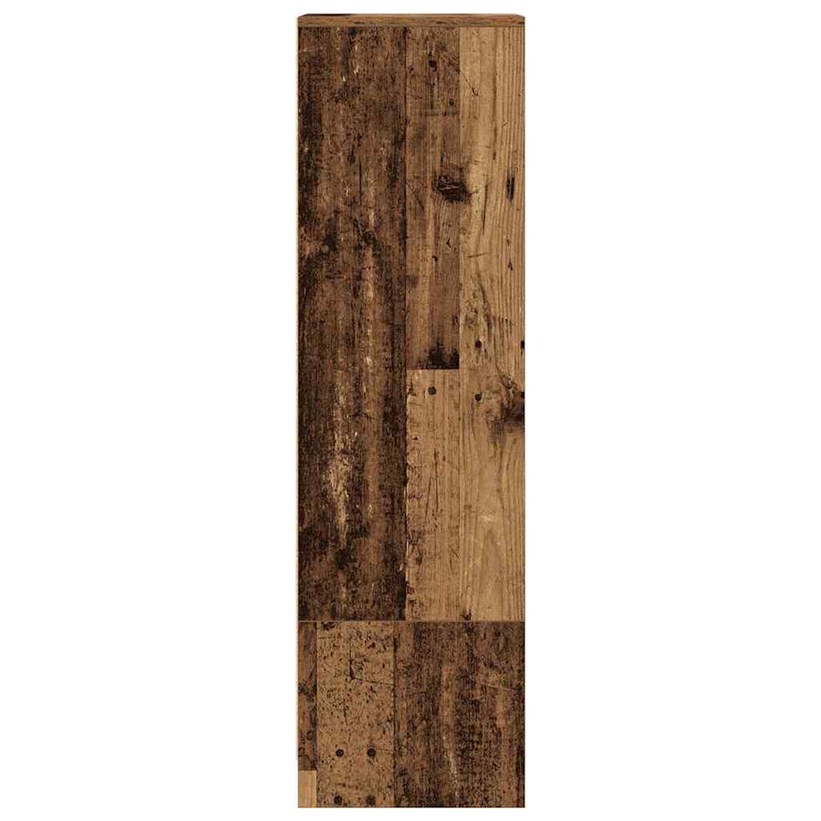 Hoge kast 29,5x34x119,5 cm bewerkt hout oud hout
