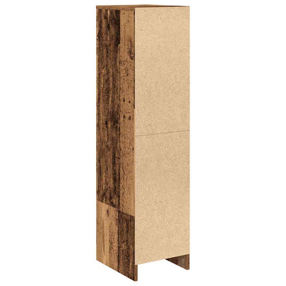 Hoge kast 29,5x34x119,5 cm bewerkt hout oud hout