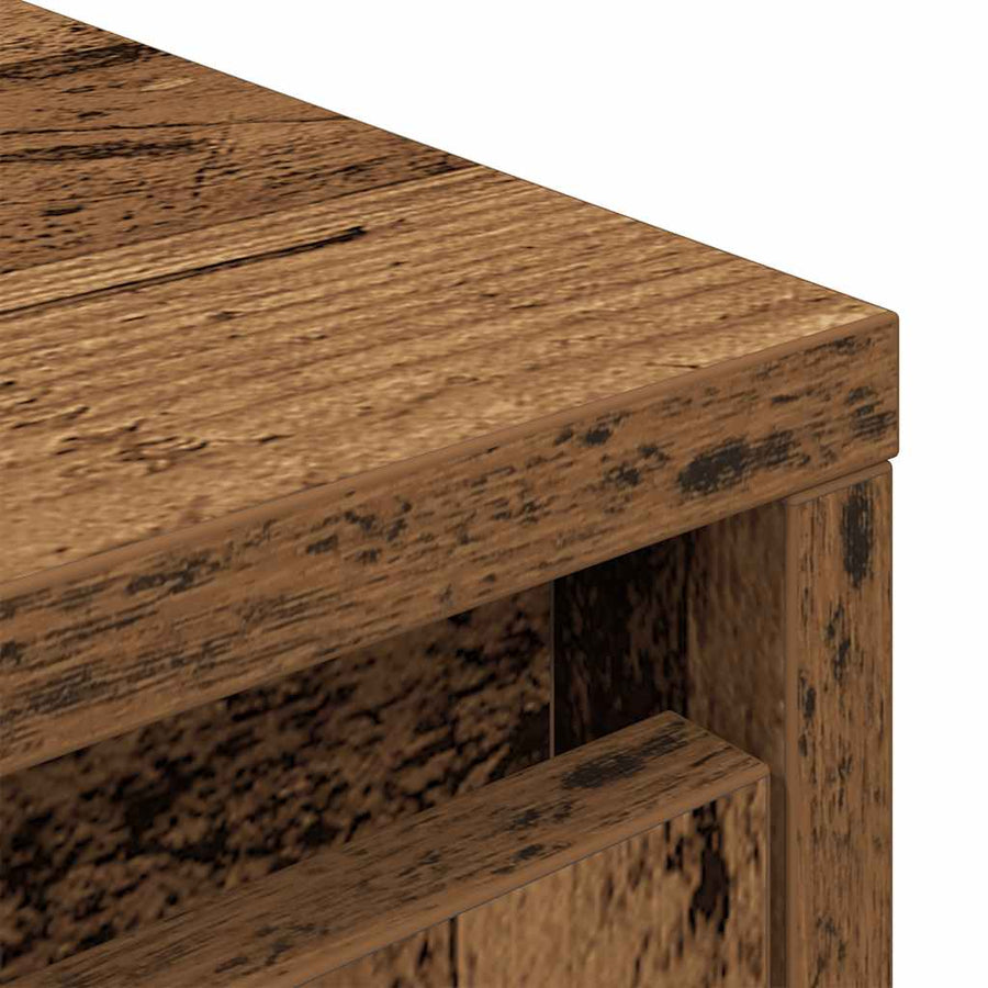 Hoge kast 29,5x34x119,5 cm bewerkt hout oud hout