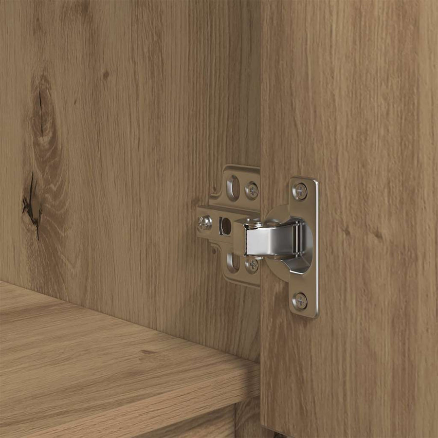 Highboard 29,5x34x119,5 cm spaanplaat eikenkleurig eikenkleurig