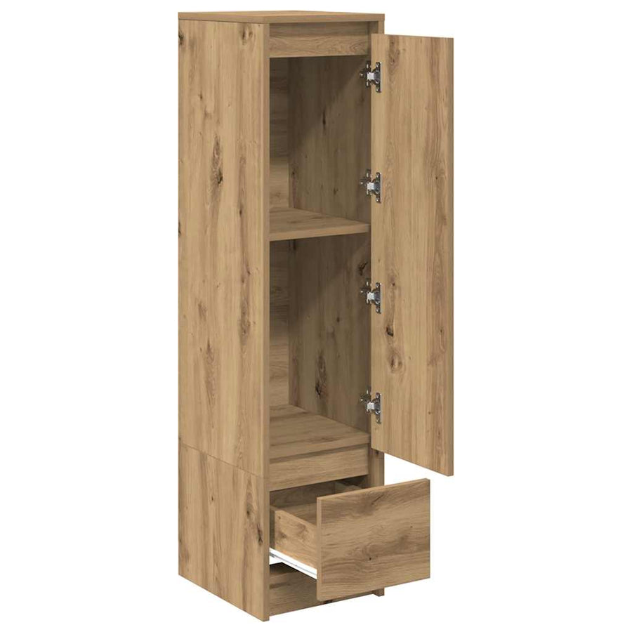 Highboard 29,5x34x119,5 cm spaanplaat eikenkleurig eikenkleurig