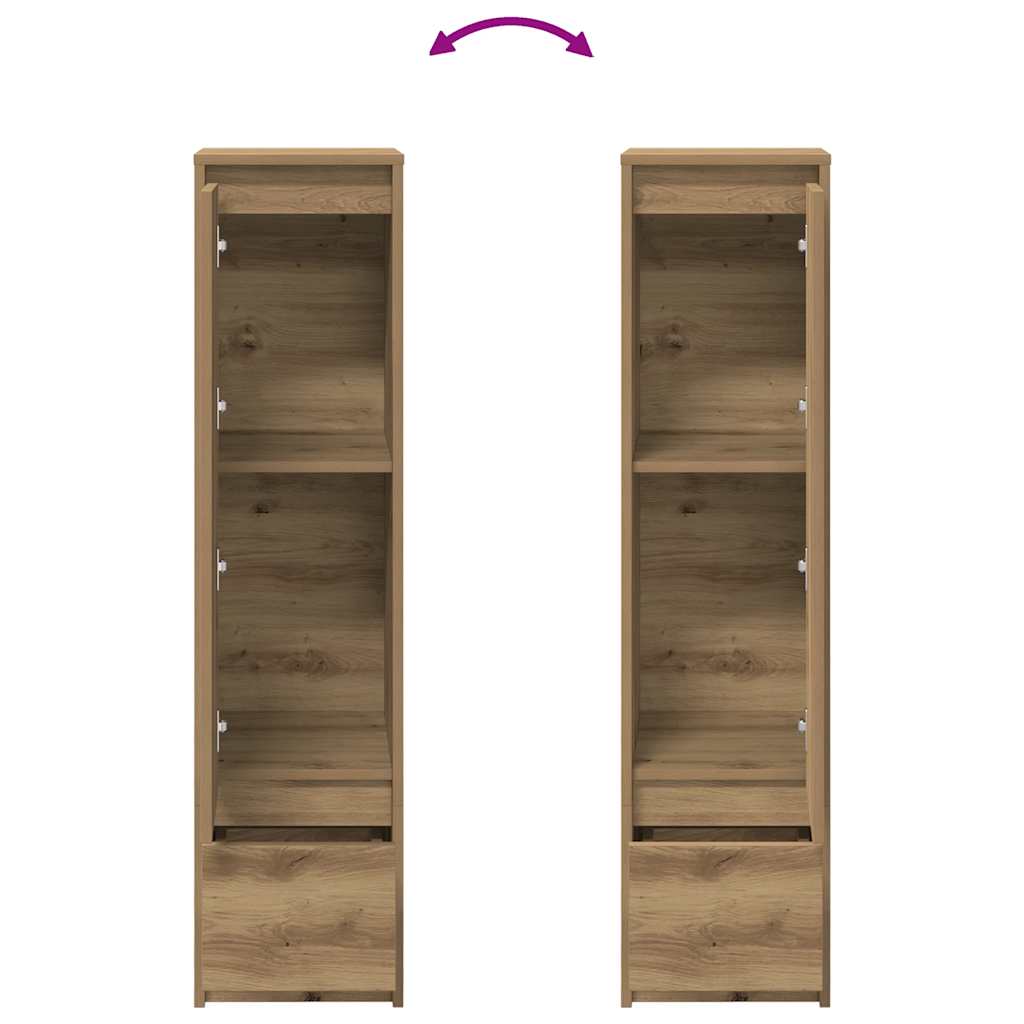 Highboard 29,5x34x119,5 cm spaanplaat eikenkleurig eikenkleurig