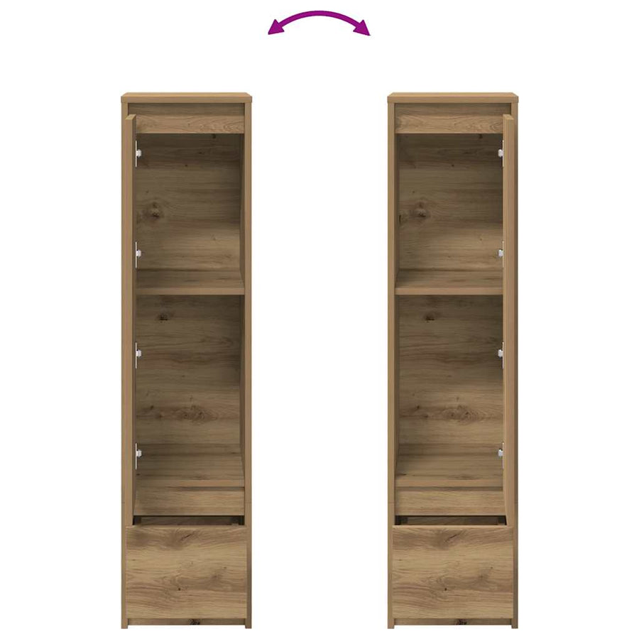 Highboard 29,5x34x119,5 cm spaanplaat eikenkleurig eikenkleurig