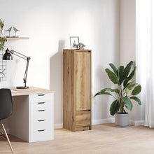Highboard 29,5x34x119,5 cm spaanplaat eikenkleurig eikenkleurig
