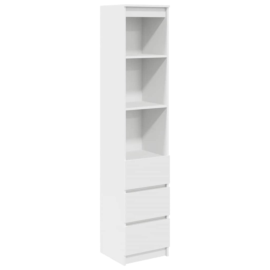 Hoge kast 37,5x35x180 cm spaanplaat wit