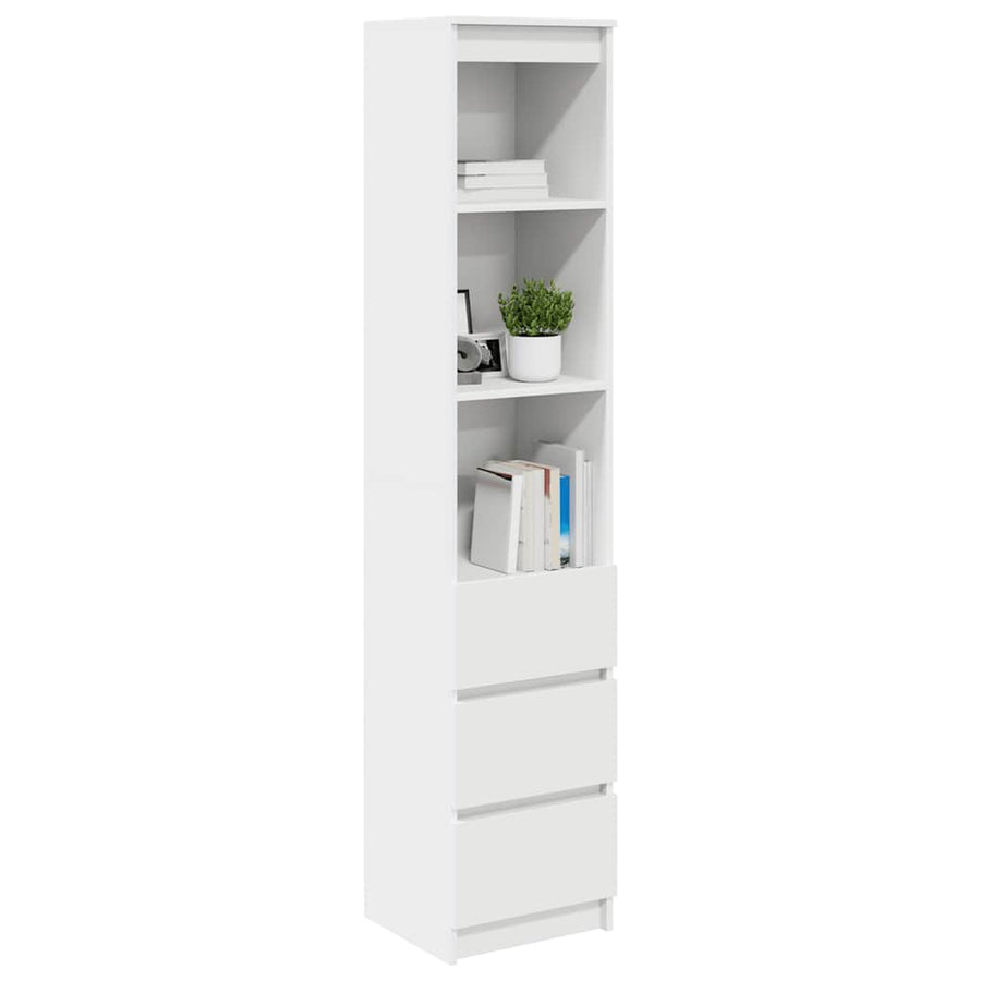 Hoge kast 37,5x35x180 cm spaanplaat wit