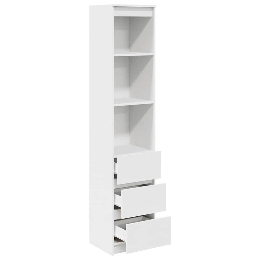 Hoge kast 37,5x35x180 cm spaanplaat wit