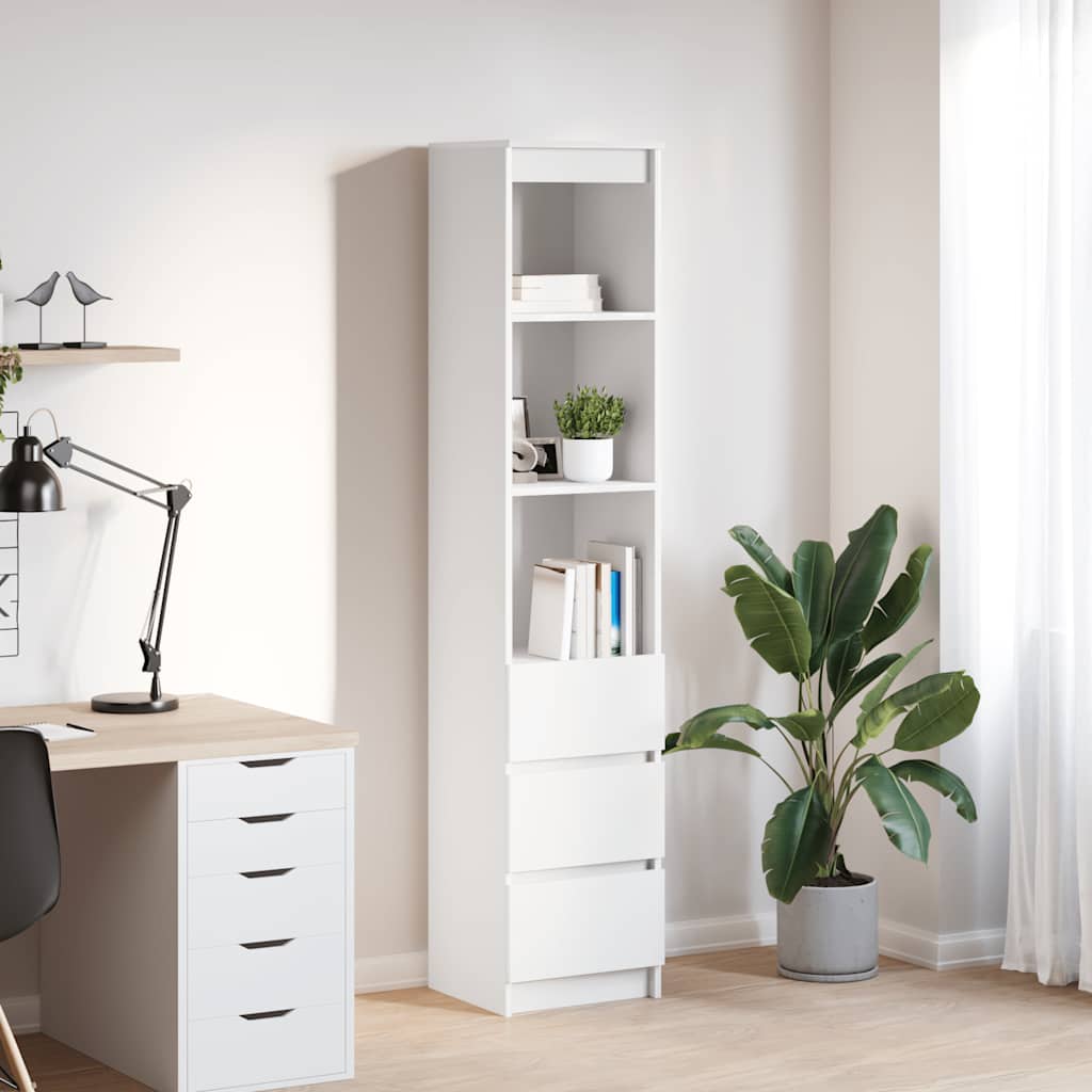 Hoge kast 37,5x35x180 cm spaanplaat wit