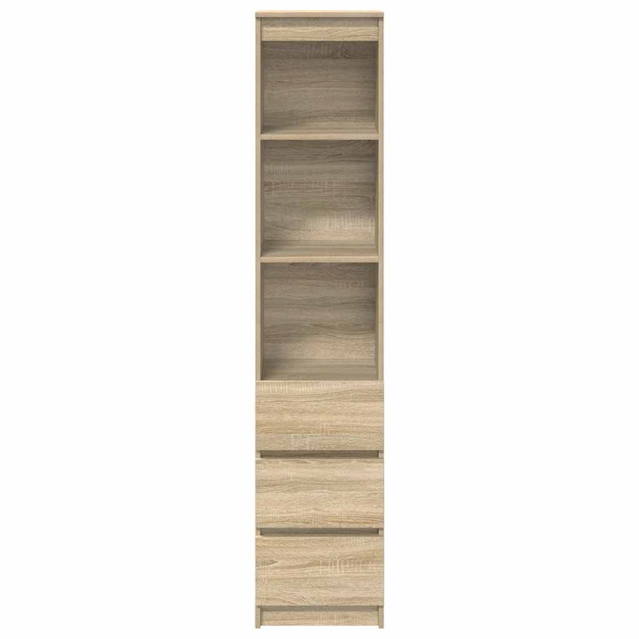 Highboard 37,5x35x180 cm spaanplaat sonoma eikenkleurig