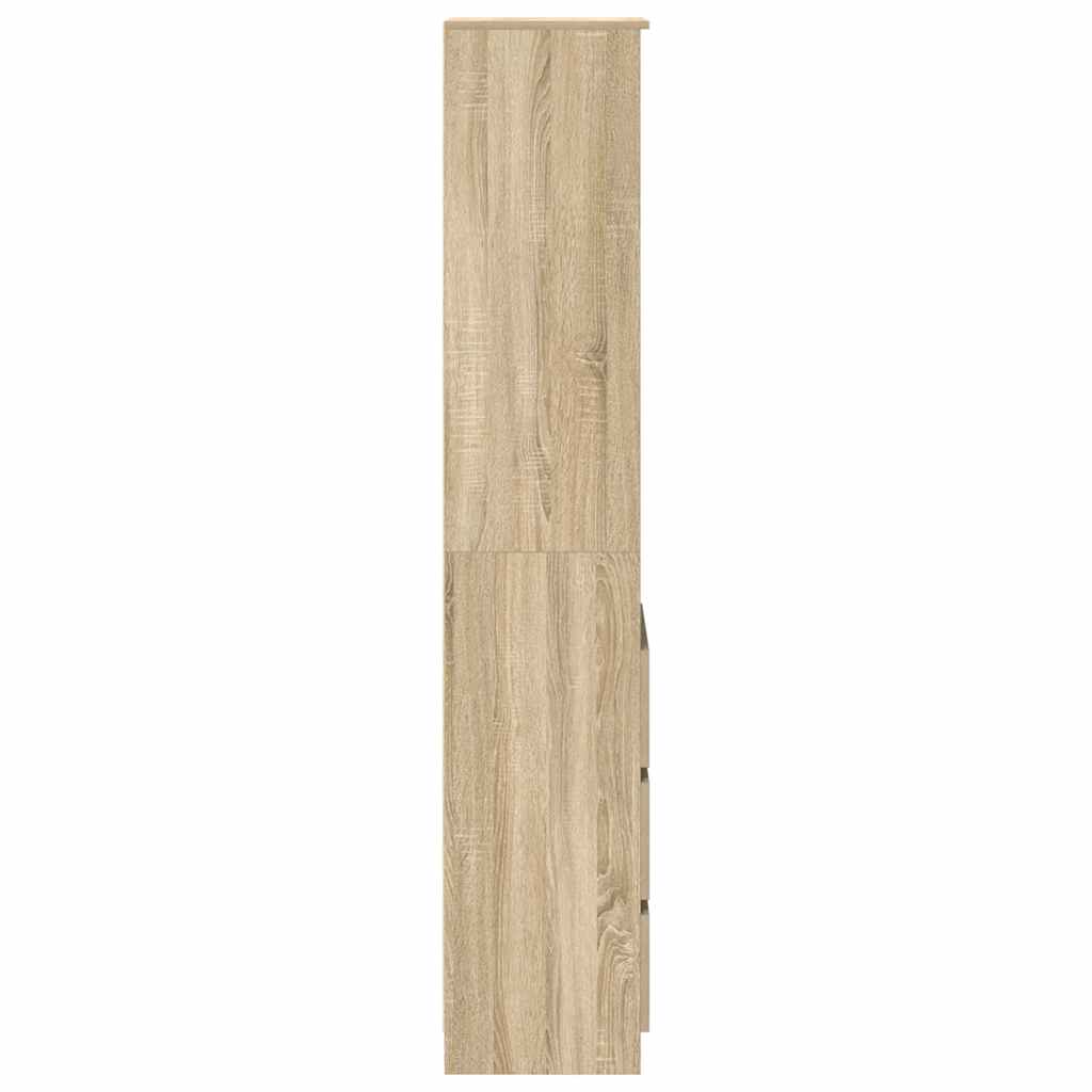 Highboard 37,5x35x180 cm spaanplaat sonoma eikenkleurig