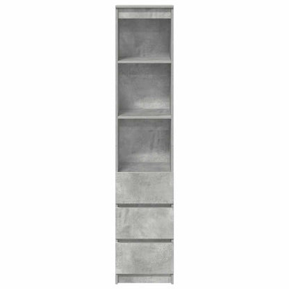 Highboard 37,5x35x180 cm spaanplaat betongrijs