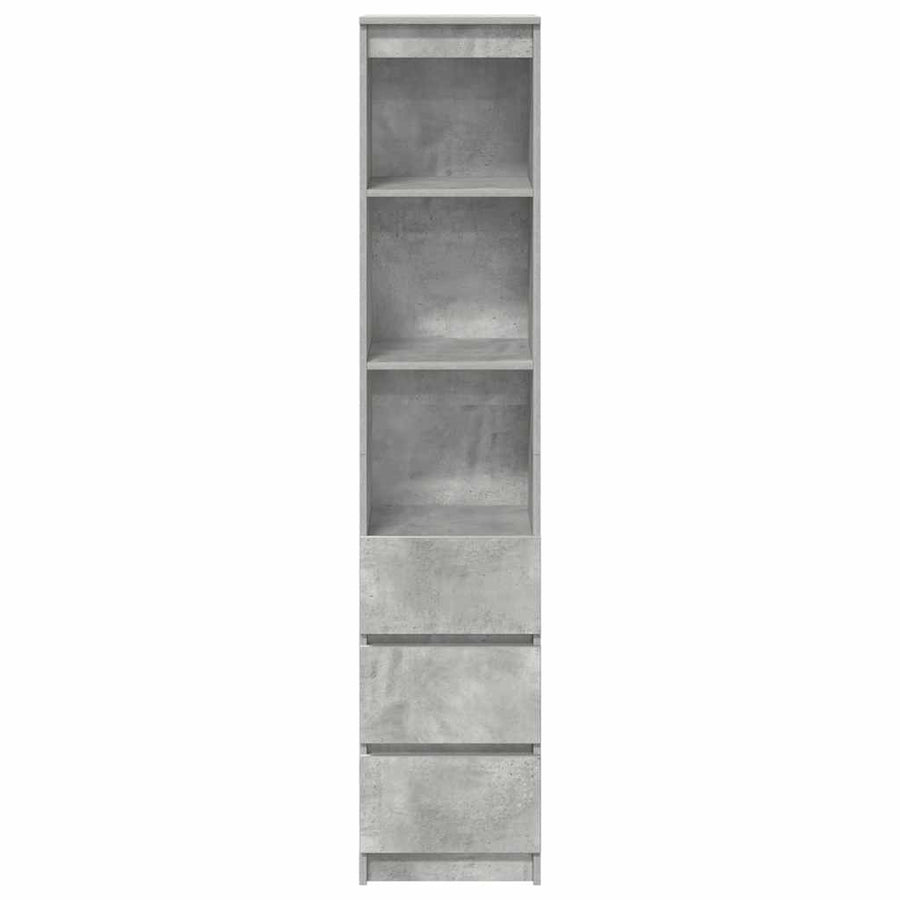 Highboard 37,5x35x180 cm spaanplaat betongrijs