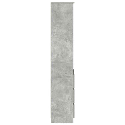 Highboard 37,5x35x180 cm spaanplaat betongrijs