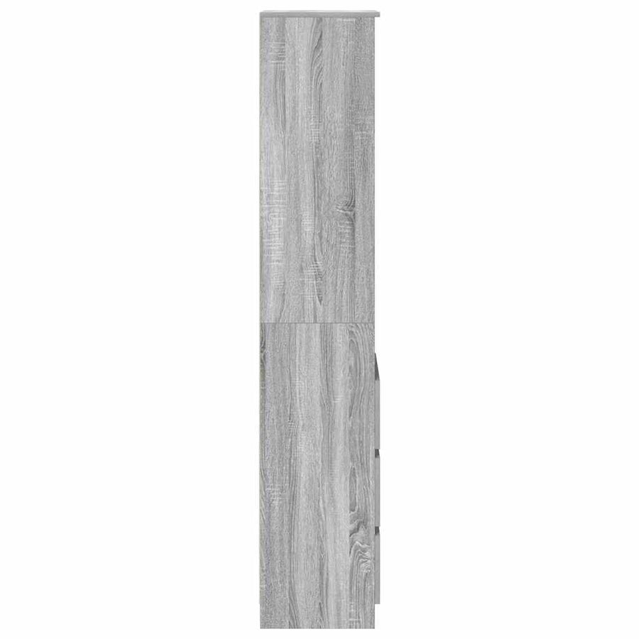 Hoge kast 37,5x35x180 cm spaanplaat grijs sonoma