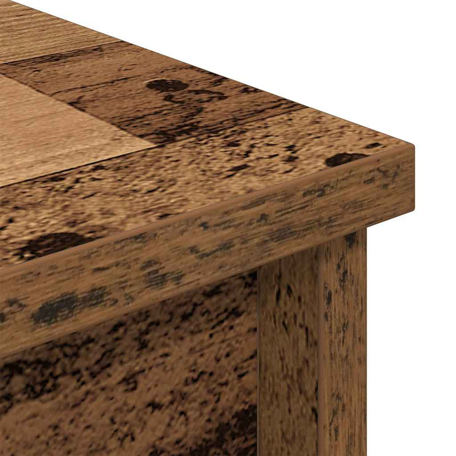 Hoge kast 37,5x35x180 cm bewerkt hout oud houtkleurig