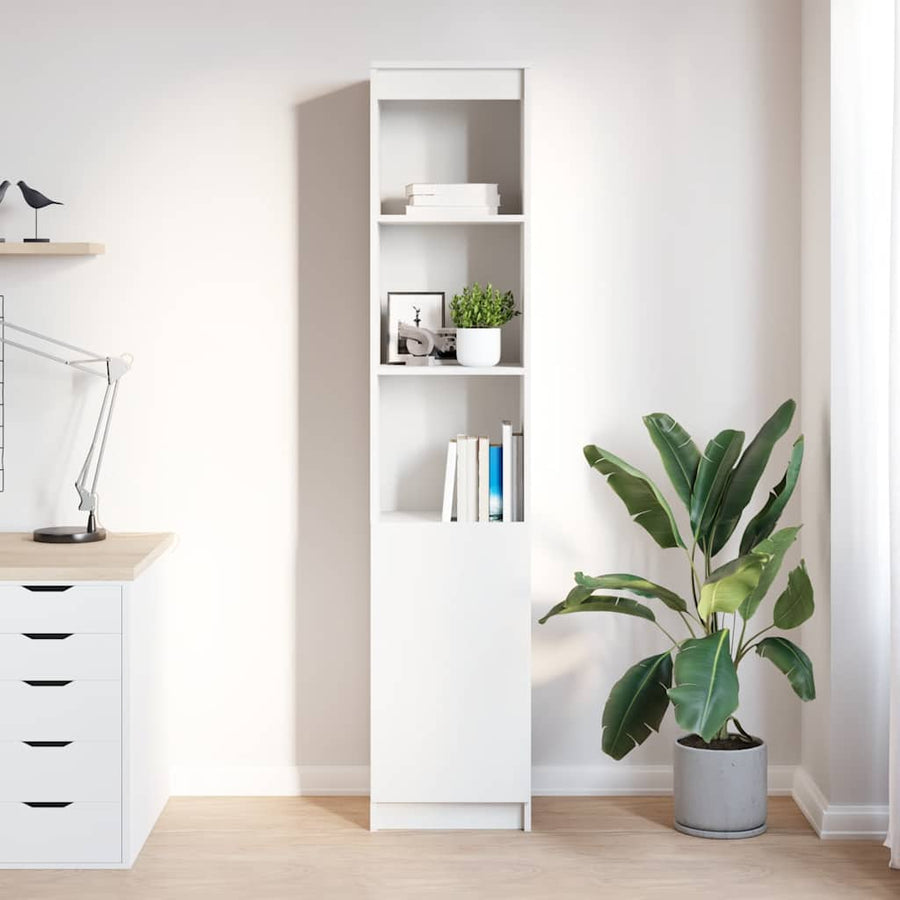 Hoge kast 37,5x35x180 cm spaanplaat wit