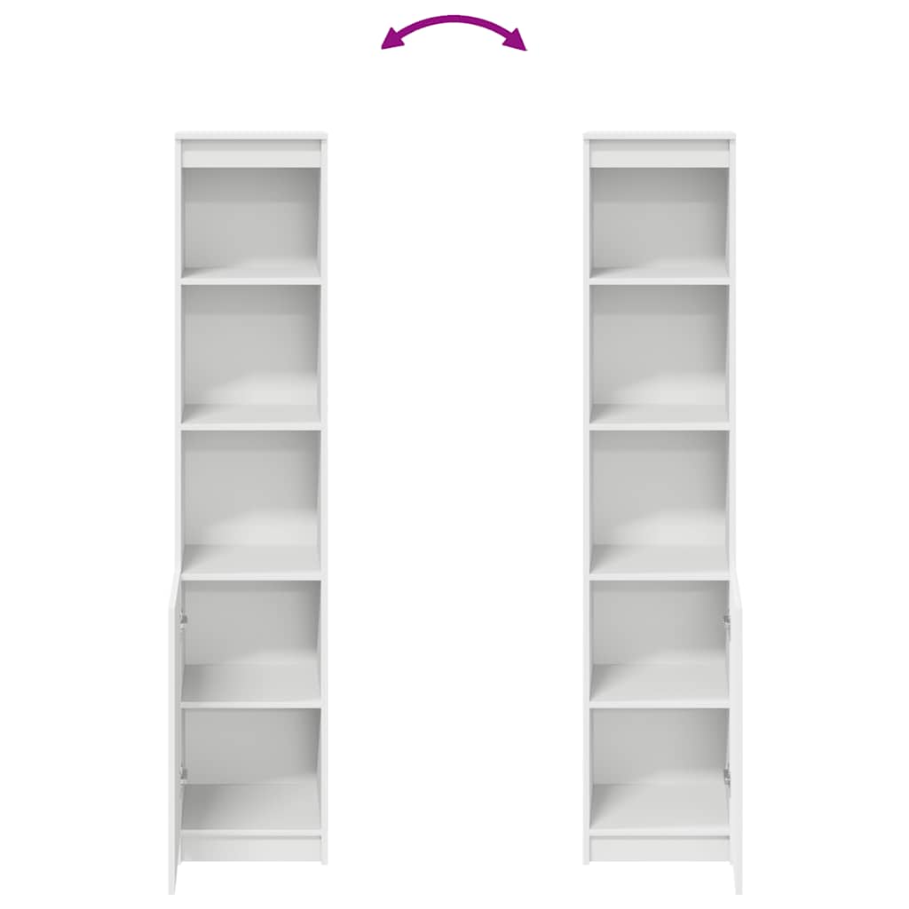Hoge kast 37,5x35x180 cm spaanplaat wit
