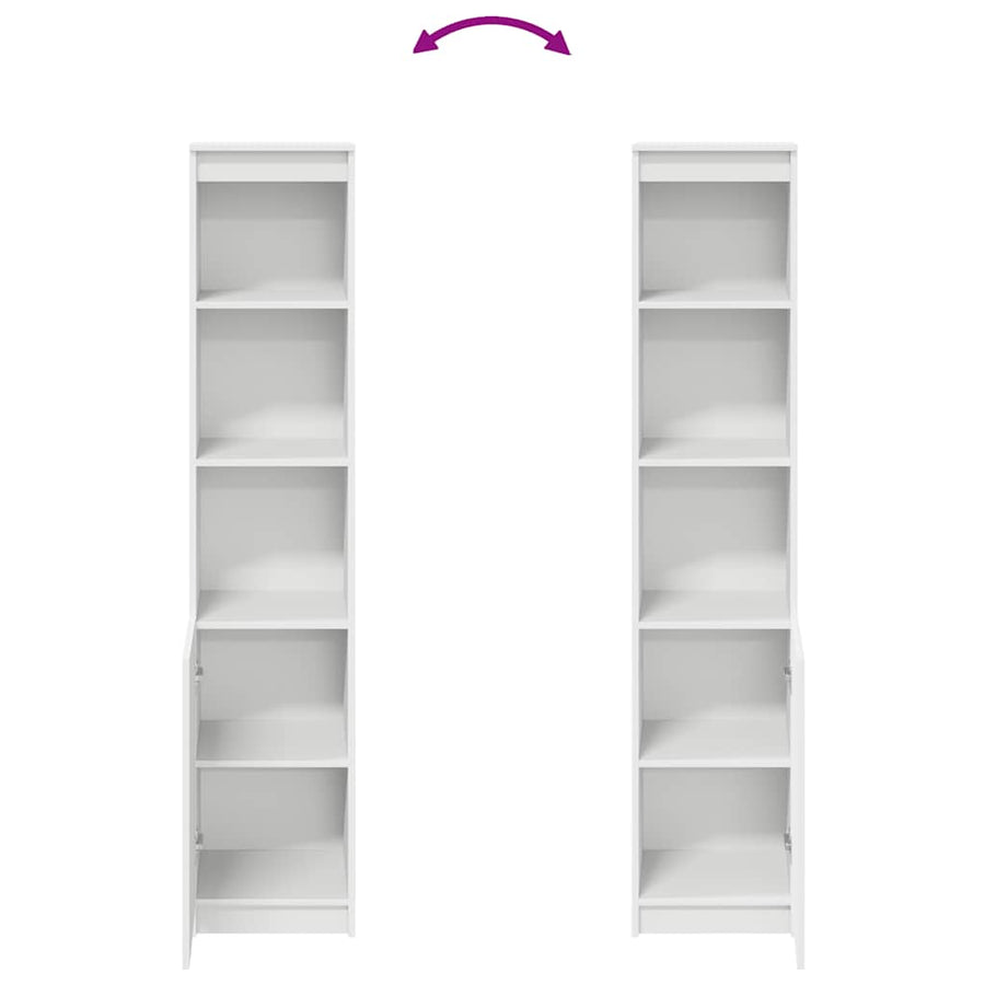 Hoge kast 37,5x35x180 cm spaanplaat wit