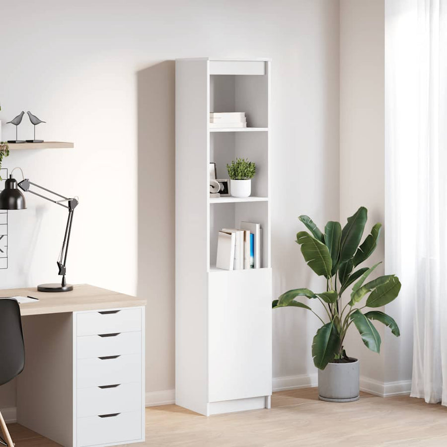 Hoge kast 37,5x35x180 cm spaanplaat wit