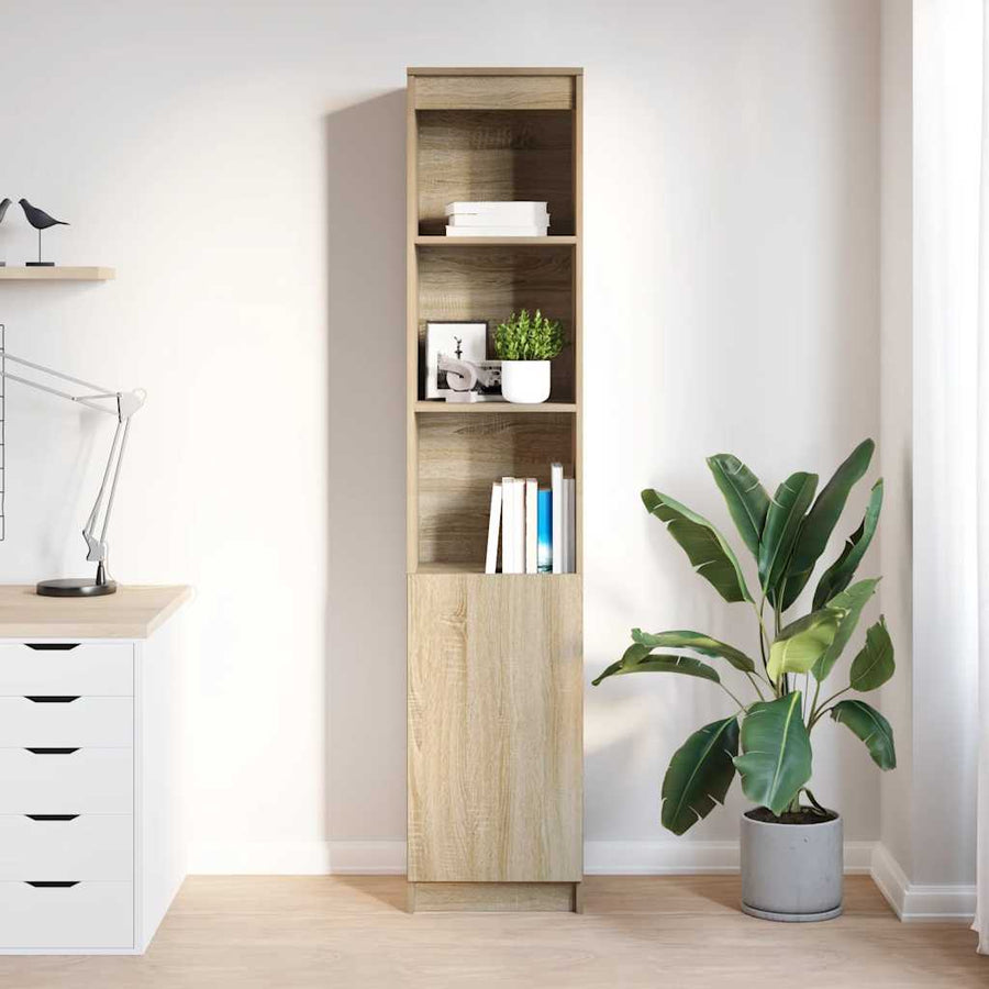 Highboard 37,5x35x180 cm spaanplaat sonoma eikenkleurig