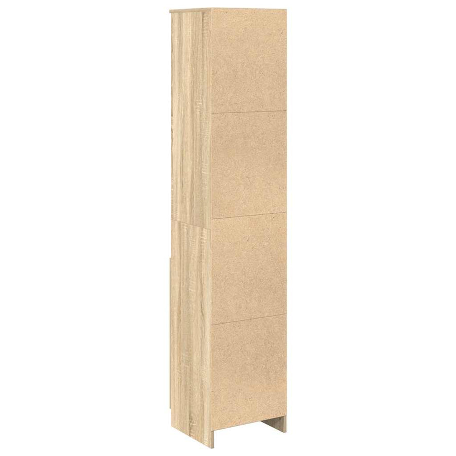 Highboard 37,5x35x180 cm spaanplaat sonoma eikenkleurig