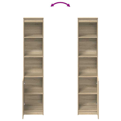 Highboard 37,5x35x180 cm spaanplaat sonoma eikenkleurig