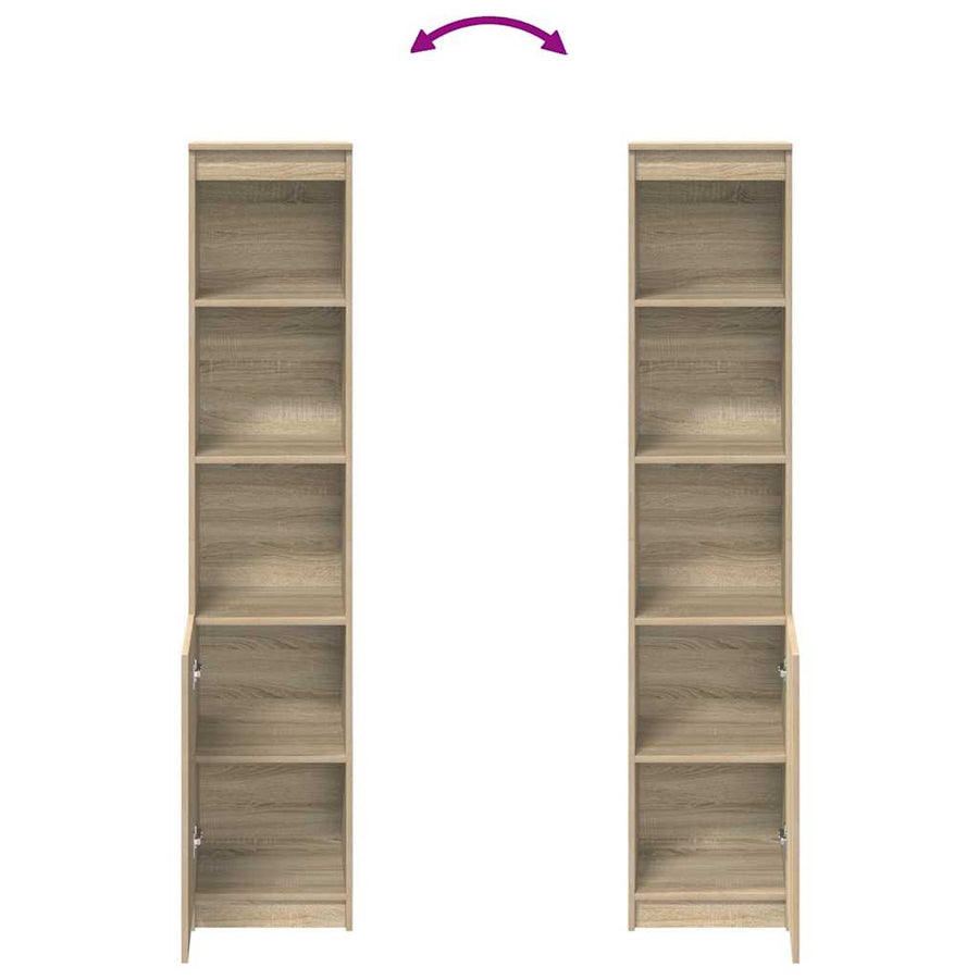 Highboard 37,5x35x180 cm spaanplaat sonoma eikenkleurig