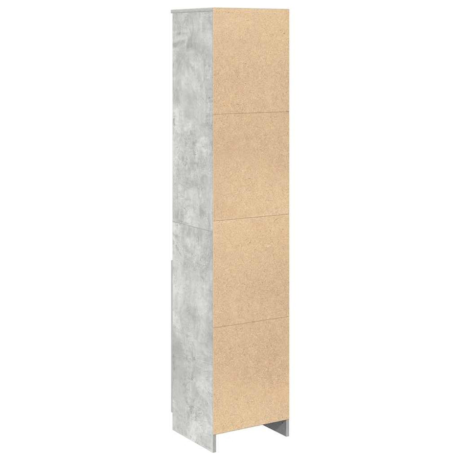 Highboard 37,5x35x180 cm spaanplaat betongrijs