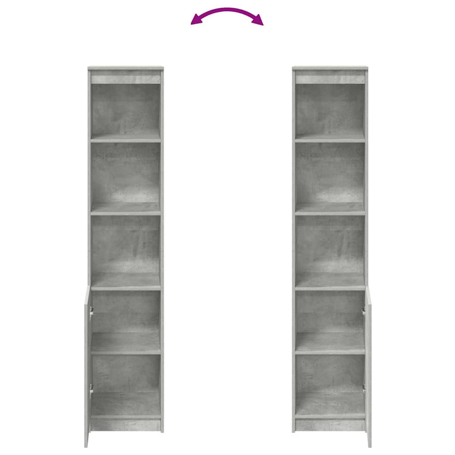 Highboard 37,5x35x180 cm spaanplaat betongrijs
