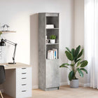 Highboard 37.5x35x180 cm chipboard concrete grey