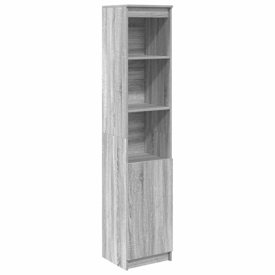 Hoge kast 37,5x35x180 cm spaanplaat grijs sonoma