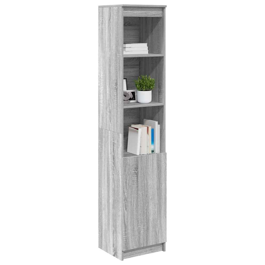 Hoge kast 37,5x35x180 cm spaanplaat grijs sonoma