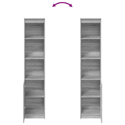 Hoge kast 37,5x35x180 cm spaanplaat grijs sonoma