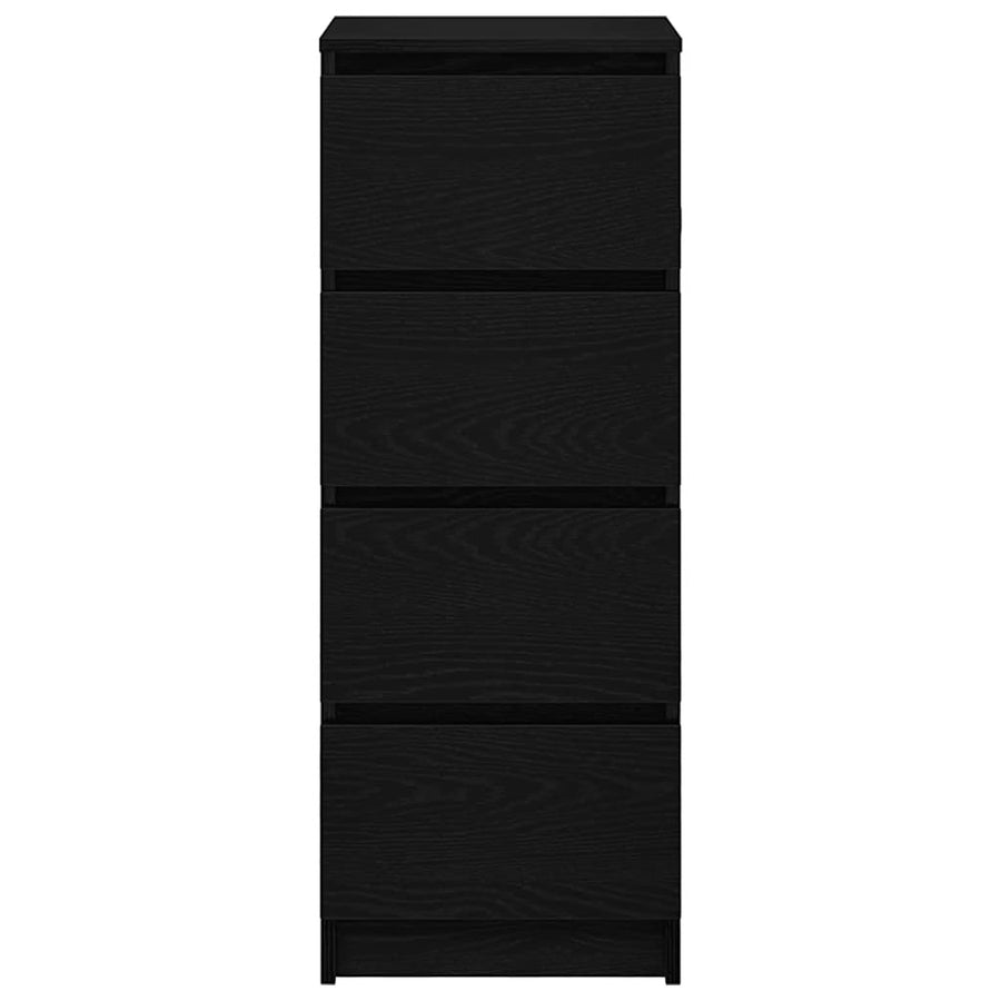 Dressoir 37,5x35x99 cm spaanplaat zwart eikenkleurig
