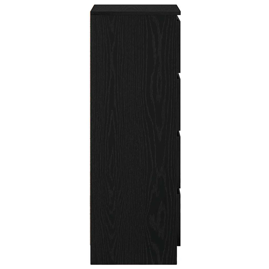 Dressoir 37,5x35x99 cm spaanplaat zwart eikenkleurig