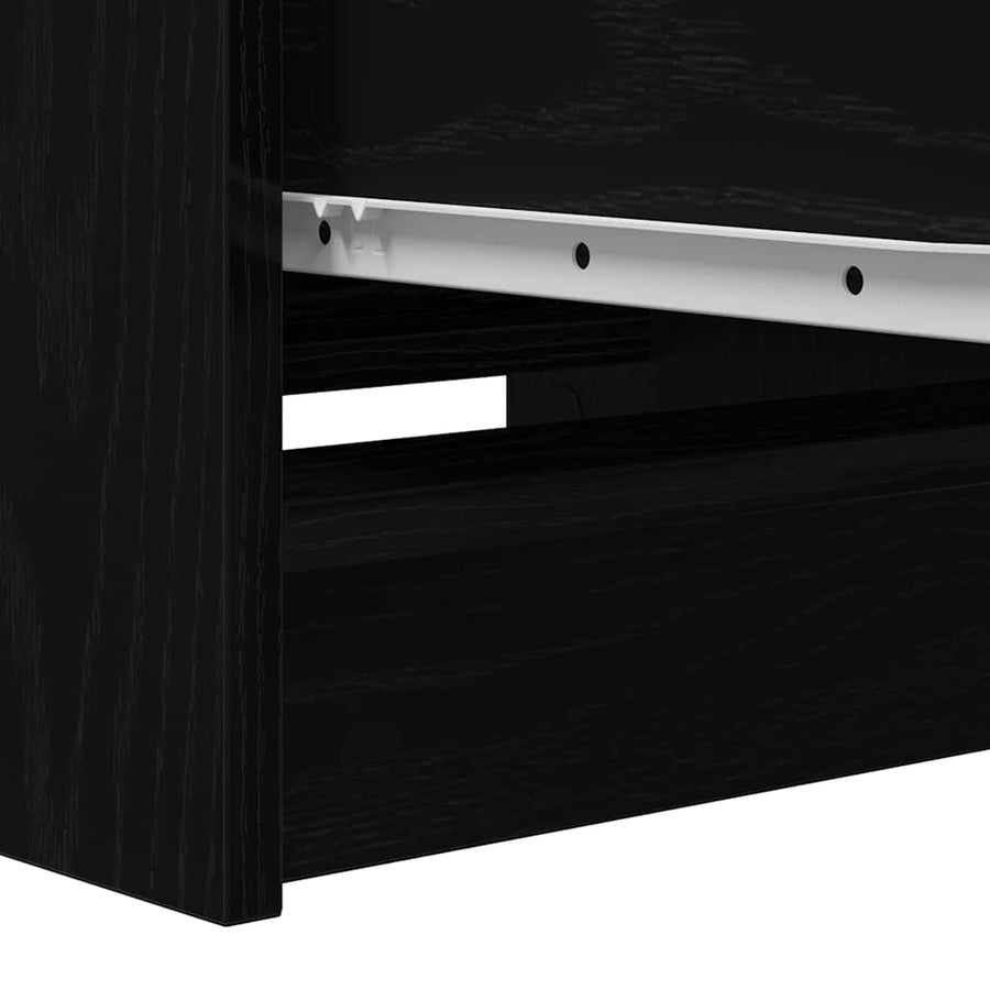 Dressoir 37,5x35x99 cm spaanplaat zwart eikenkleurig