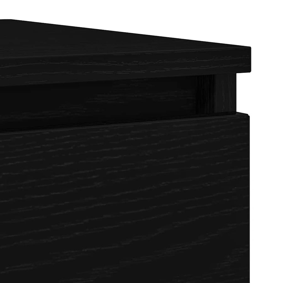 Dressoir 37,5x35x99 cm spaanplaat zwart eikenkleurig