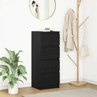 Dressoir 37,5x35x99 cm spaanplaat zwart eiken